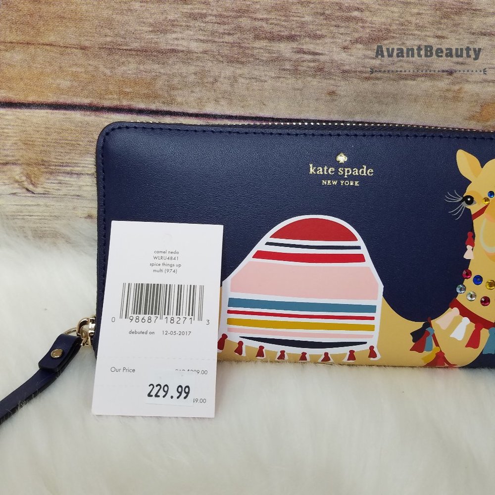 Camel Neda Spice Things Up Wallet Kate Spade Blue - Picture 6 of 14